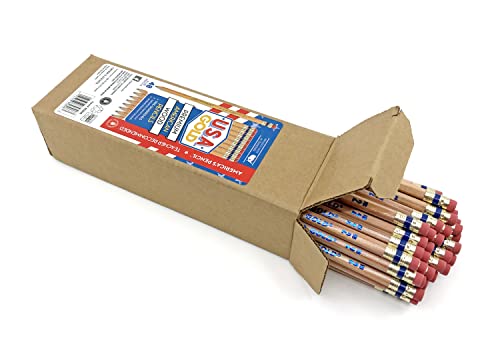 Rose Art U.S.A. Gold Pre-Sharpened American Wood Cased #2 HB Natural Pencils, 48 Pack - WoodArtSupply