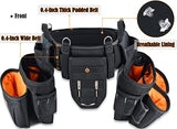 39Pockets Tool belts for men with suspenders, 4" Padded toolbelt, Tool belt with suspenders, Tool belt, Tool belt suspenders, Carpenter tool pouch, WELKINLAND