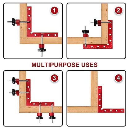 Rumansen 90 Degree Clamping Squares Woodworking Corner Clamps Square Carpenter Clamping Aluminum Alloy Right Angle Clamp 5.5"X5.5" (140mmX140mm) For - WoodArtSupply