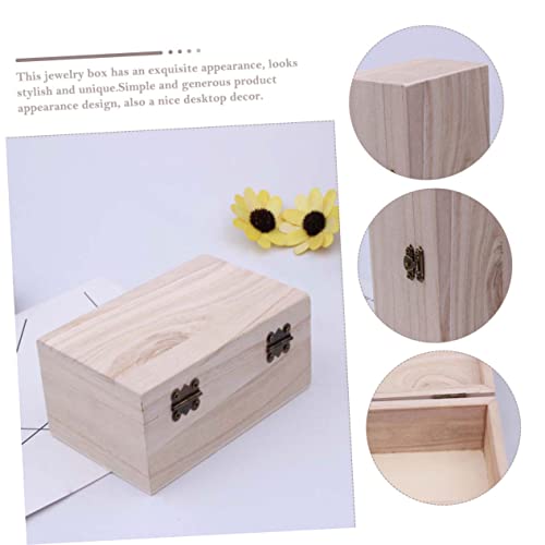 Zerodeko 25 Pcs Box DIY Wooden Box Jewellery Boxes for Women Wooden Keepsake Box Necklace Boxes Bulk Unpainted Wooden Boxes Unfinished Wooden Boxes Zerodeko