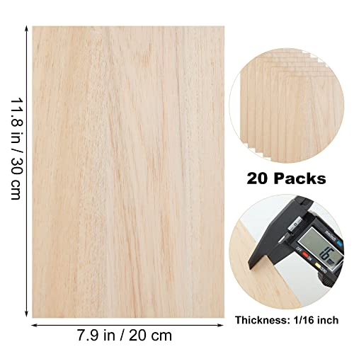30PCS Balsa Wood Sheets 12x8x1/16 Plywood Board Thin Basswood Sheet Natural  Unfinished Wood Board for Architectural Model DIY Maker House Aircraft