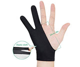 Parblo PR-01 Drawing Glove 2Pack,Digital Drawing Glove Artist Glove Two Finger Glove Art Glove Drawing Tablet Glove for Right Hand and Left Hand Parblo