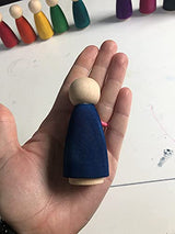 HOIGON 30 PCS 3.5 Inch Wooden Peg Dolls, 90mm Unfinished Angel Girl Wooden Peg Doll People, Wooden Figures Peg Doll Body for Crafts, Wedding, Cake HOIGON