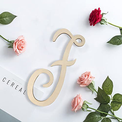 Wooden Monogram Letters for Wall Decor 12 Inch Cursive Wood Letters Unfinished Large Wood Letter A Focal20 Craft Alphabet Wall Hanging for Wreath