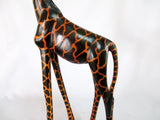African Art 18" Hand Carved Wood Wooden Giraffe Sculpture Statue - Made in Kenya African Art