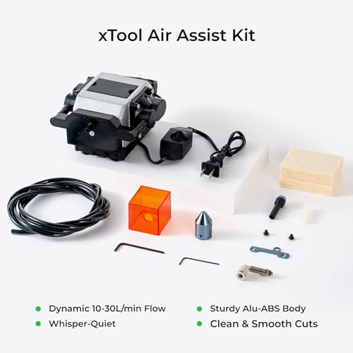 xTool Air Assist, 30 L/min Air Output for Laser Air Assist, The Partner for D1/ D1 Pro Laser Engraver, Air Assist for Laser Cutter, Laser Air Assist Makeblock