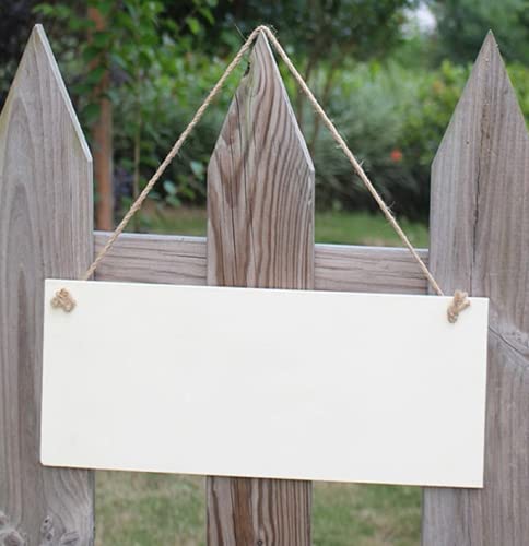 YOVECATHOU 4 Pcs Unfinished Wood Sign Blank Hanging Wooden Plaque DIY Craft Project Wood for Pyrography, Painting, Writing, and Home DIY Crafts YOVECATHOU