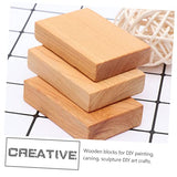 COHEALI 4pcs Carved Wood Block Toy Unfinished Wood Cubes Wood Whittling Kit Basswood Carving Blocks Unfinished Wood Blocks Kid Blocks Kid Craft Small COHEALI