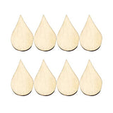 Artibetter 200PCS Drop Wooden Slices Unfinished Wood Pieces DIY Wood Embellishments Ornaments-15x10mm ARTIBETTER