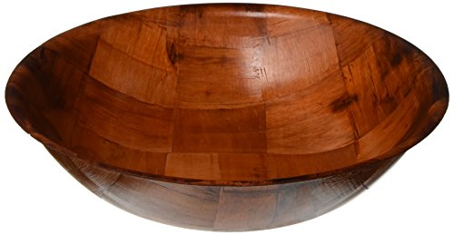 Winco WWB-12 12" Woven Wood Salad Bowl - WoodArtSupply