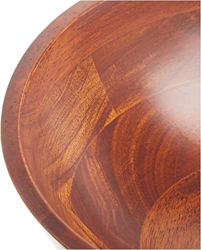 Lipper International Cherry Finished Wavy Rim Beechwood Serving Bowl for Fruits or Salads, Matte, Small, 7.5" x 7.25" x 3", Single Bowl, 30.43Fl oz Lipper International