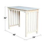 International Concepts Counter Height Mission Table, 24 by 48-Inch, Unfinished IC International Concepts