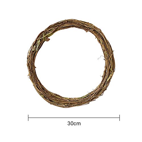 Renococo DIY Crafts Natural Grapevine Wreaths,12/16 Inch Wreath Ring,Rattan Vine Branch Hoop,DIY Rattan Frame,Twig Wreath,DIY Frame,Xmas Wreath, Renococo