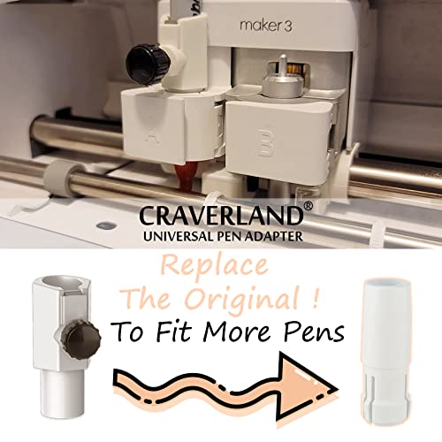 CRAVERLAND Universal Pen Adapter Set,Compatible with Cricut Maker 3/Maker,Explore Air 2/Air,Explore 3/Explore,Work with Sharpie,BIC,Crayola,Sakura CRAVERLAND