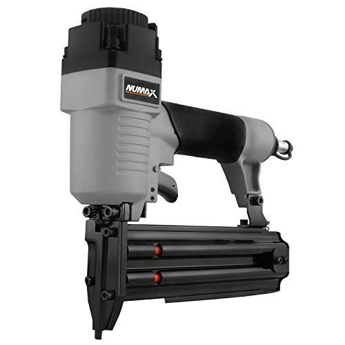 NuMax SBR50 Pneumatic 18-Gauge 2" Brad Nailer Ergonomic and Lightweight Straight Brad Gun with Reload Indicator for Moulding, Baseboard, Trim, Doors, NuMax