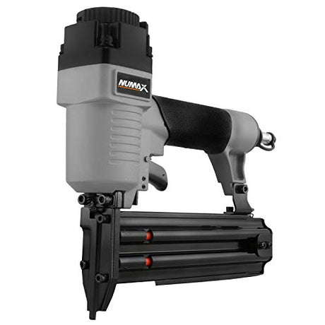 NuMax SBR50 Pneumatic 18-Gauge 2" Brad Nailer Ergonomic and Lightweight Straight Brad Gun with Reload Indicator for Moulding, Baseboard, Trim, Doors, NuMax