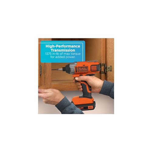 BLACK+DECKER 20V MAX Cordless Drill and Impact Driver, Power Tool Combo Kit with Battery and Charger (BD2KITCDDI) - WoodArtSupply