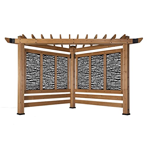 Backyard Discovery Verona Wooden Cabana Pergola with Bamboo Privacy Panels Backyard Discovery