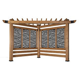 Backyard Discovery Verona Wooden Cabana Pergola with Bamboo Privacy Panels Backyard Discovery