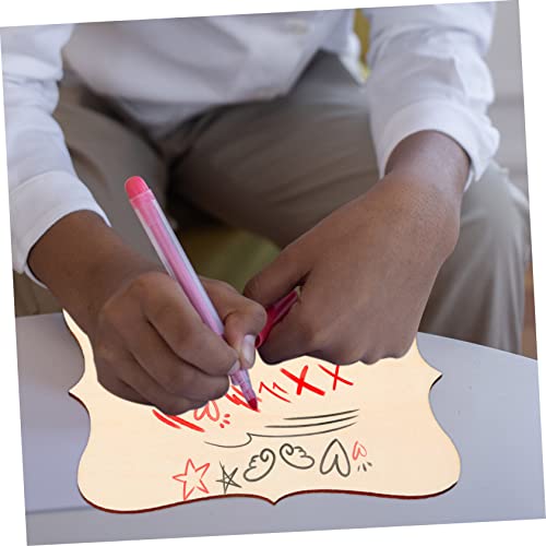 MAGICLULU 24 Pcs Shaped Wood Chips Blank Wall Signs for Crafts Blank Hanging Sign Unfinished Wood Sign Unfinished Welcome Sign DIY Wood Pallet Sign MAGICLULU