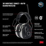 3M Worktunes Bluetooth Hearing Protection with Am/fm Radio, Black and Grey 3M Safety