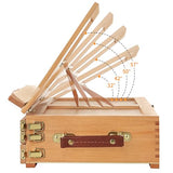 MEEDEN Large Adjustable Artist Tabletop Sketchbox Easel- Multi-Function Solid Beech Wood Storage Box Easel with 3-Drawer for Artist, Art Students & MEEDEN
