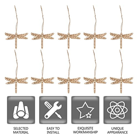 HEALLILY Blank Wooden Ornaments 50 Pcs Unfinished Wood Slices, Christmas Ornaments Wood Kit, Natural Wooden DIY Crafts with Rope for Xmas Holiday HEALLILY