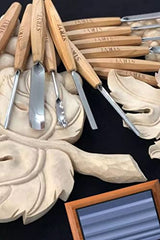 Sharpening Stones for Wood Carving Tools - Whetstones Carvers Sharpener -Gouge Stone 400 & 1000 Grit with Removable Nonslip Pads and A Bamboo Base, WoodArtSupply