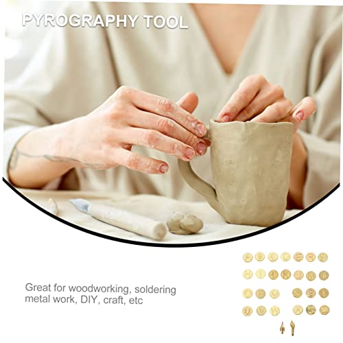 NOLITOY 2 Sets Copper Letter Wood Burning Tip Kit for DIY Personalisation NOLITOY