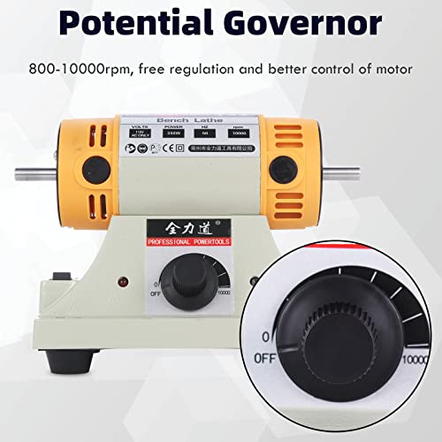 110V 350W Adjustable Speed Bench Grinder Polishing Machine For DIY Woodworking Jade Jewelry Dental Bench Lathe Machine With Metal Flexible Shaft ZIYUCOOL