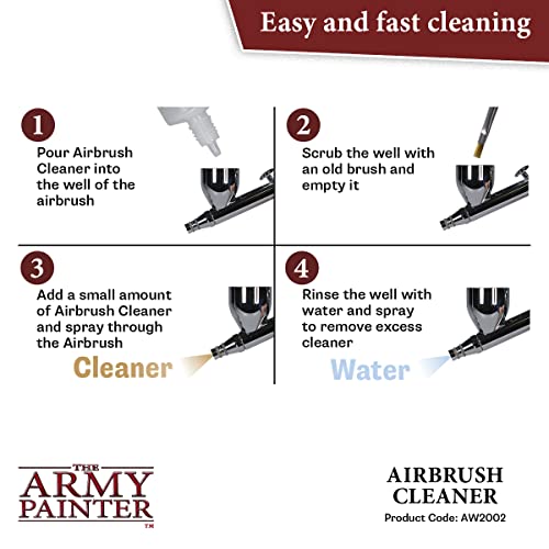 The Army Painter Airbrush Cleaner Solution - 100ml Warpaints Air Brush  Cleaning for Wargaming Model Miniatures Painting