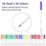 Welebar 0.4 Tip Pen Set for Cricut Maker 3/Maker/Explore 3/Air 2/Air, Ultimate Fine Point Pen Set of 36 Pack Fine Point Pens for Drawing, Writing, Welebar