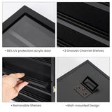 TJ.MOREE Minifigure Display Case for Collectibles, Mini Figure Display Case Wall Mount, 11 x 13.4 inches Black TJ.MOREE