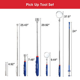 WORKPRO 4PC Telescoping Magnetic Pick Up Tool Kit, Includes Telescoping Inspection Mirror, 2PC Magnetic Pick Up Tool And Four Claw Grabber Tool, Pick WORKPRO