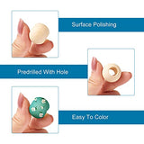 120pcs/Set Natural Wooden Beads Oval & Round Wood Beads Large Hole Beads Unfinished Round Wooden Loose Beads for Crafts DIY Jewelry Making, Home EEE ELECRELIVE