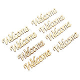 BESPORTBLE Front Door Garland 30pcs Welcome Wood Letters Unfinished Wood Sign Large Letter Cutouts Wooden Decoration for Home Porch Sign Wedding BESPORTBLE