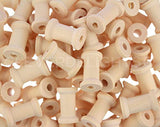CleverDelights 1" x 5/8" Wood Spools - 50 Pack - 1 Inch Craft Spools CleverDelights
