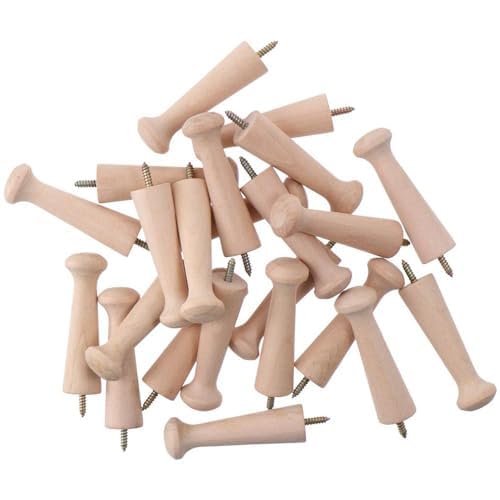 hobbyhub 20PCS Wooden Shaker Peg,Solid Unfinished Wood Shaker Racks for Hanging Coat Hat Bags Towel hobbyhub