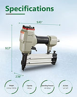 meite F50G Brad Nailer 18 Gauge 3/8-inch to 2-inch Pneumatic Tool with Trigger Safety for Woodworking Projects meite