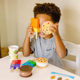 Melissa & Doug Wooden Frozen Treats Ice Cream Play Set (24 pcs) - Play Food and Accessories Melissa & Doug