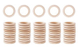 Mandala Crafts 50 5CM 2 Inch DIY Natural Wood Rings for Crafts - Macrame Wooden Rings - Unfinished Wood Rings for Macrame Rings Knitting Jewelry Mandala Crafts