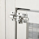 PawHut Wooden Chicken Coop Run for 6-10 Chickens, Hen House Add-On with Storage, Perches, 141.75" x 48" x 61", Gray PawHut