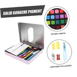 NUOBESTY 4 Sets Gouache Major Wooden Art Supplies Travel NUOBESTY