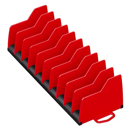 Ernst Manufacturing Plier Pro Premium No-Slip Plier Organizer, Holds 10-Tools of Any Size, Rubber Base Keeps Tools in Place (Model 5500), Red Ernst Manufacturing