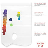 Zenacolor - Paper Palette Pad - 50 Removable and Disposable Sheets for Painters - 80gsm, 24lb - Paint Mixing Palette for All Paints (Oil, Acrylic, Zenacolor