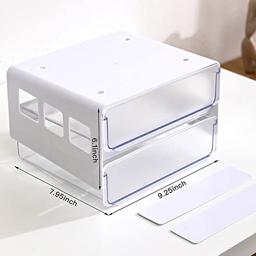 Under Desk Drawer Organizer Slide Out, Hidden Self- adhesive Under Desk Storage Drawer with 2 Layers, Add a Drawer Under Table Storage Pencil Drawer - WoodArtSupply