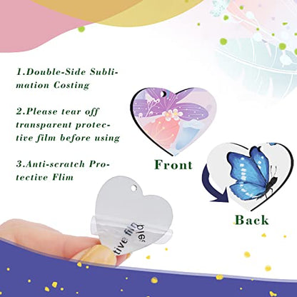 360pcs Sublimation Blanks Products, 7 Styles 70pcs Sublimation Earrings Blanks Wood Earring Blanks, Earring Hooks,Jump Rings, Cardboard Holder, Clear