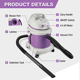 Shop-Vac 4 Gallon 4.5 Peak HP All Around EZ Series Wet/Dry Vacuum, Portable Compact Shop Vacuum, 3 in 1 Function with Wall Bracket & Attachments for Shop-Vac