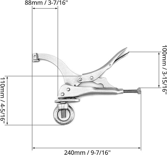 2 Pieces Drill Press Locking Clamp 9 Inch Fix Clamp Drill Press Vise Bench Clamp Woodworking Vise Welding Clamp Drill Press Accessories Press Tool Generic