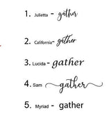 Personalized Text Words, Custom Farmhouse Wall Decor Horizontal Wood Sign Multiple Sizes and Colors Schafer Art Studio